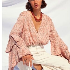 Free People intimately Floral Pink Women's bodysuit